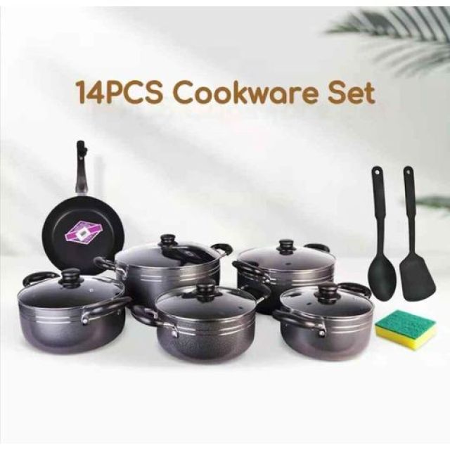 Tornado 14 pieces non stick cookware set
