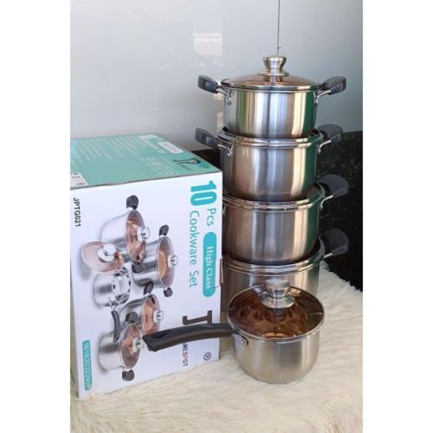 JP Jamespot 10PCS Stainless steel cookware Set